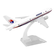 Avião Comercial Airbus / Boeing - Miniatura De Metal - 15cm Cor Malaysia Airlines - Boeing 777 Foto mini 4