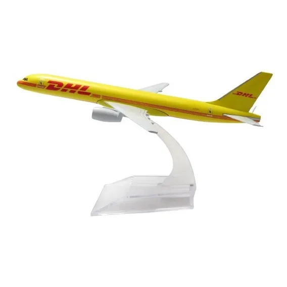 Avião Comercial Boeing 757 Dhl Express - Metal 16 Cm Foto 1