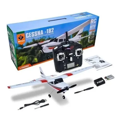 Avião De Controle Remoto Aeromodelo Cessna 182 Wl Toys F949 Foto 1