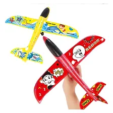 Avião Super Jato Planador Aeromodelo Com Luz Led + Lançador Foto mini 2