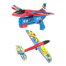 Avião Super Jato Planador Aeromodelo Com Luz Led + Lançador Foto mini 1