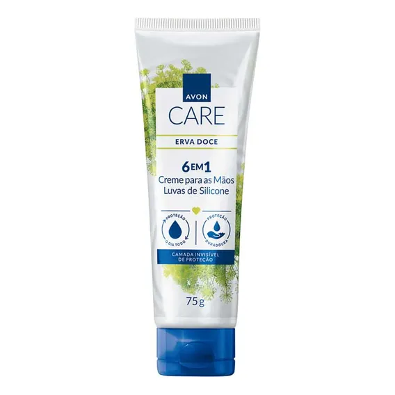 Avon Care Erva Doce Luvas De Silicone Creme Para Maos 75g Foto 1