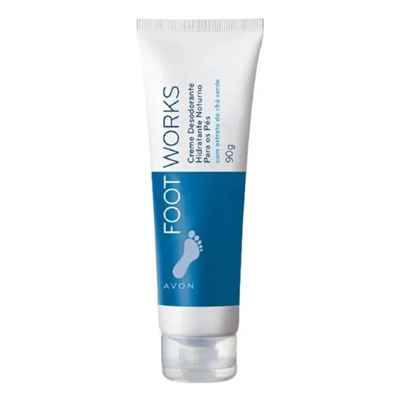 Avon Foot Works Creme Hidratante Noturno Para Os Pés 90g Foto 1