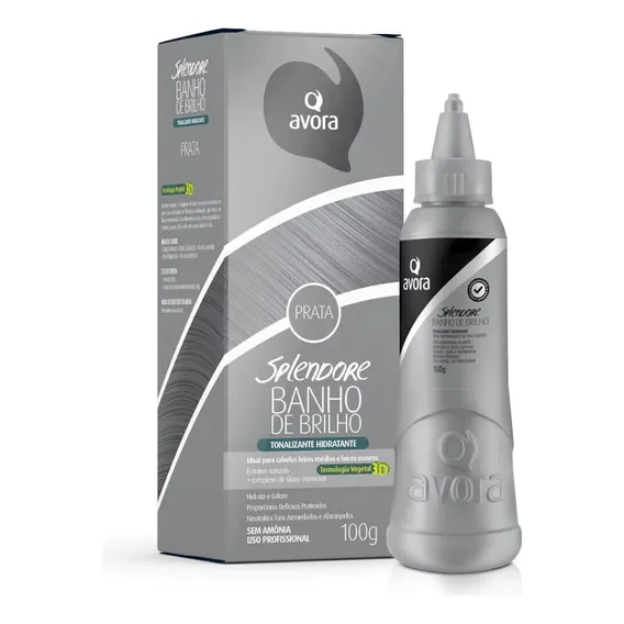 Avora Splendore Banho De Brilho Tonalizante 3d 100g - Prata Foto 1