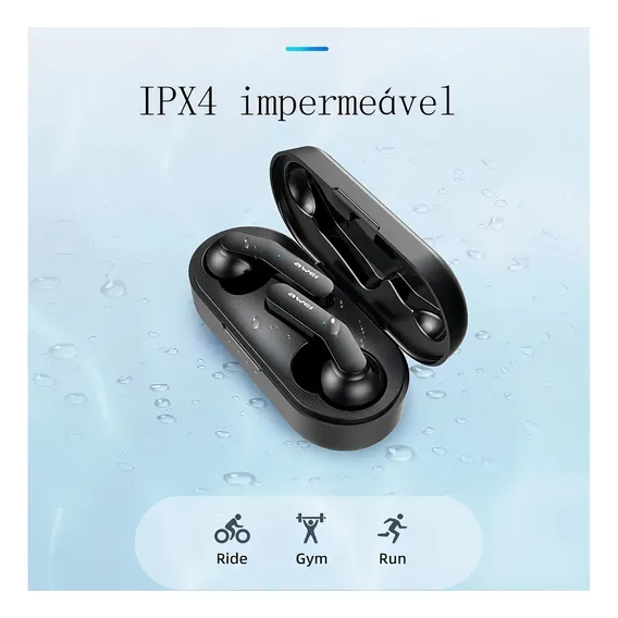 Awei T10c Fone Ouvido Bluetooth 5.0 Ipx4 Original Foto 1