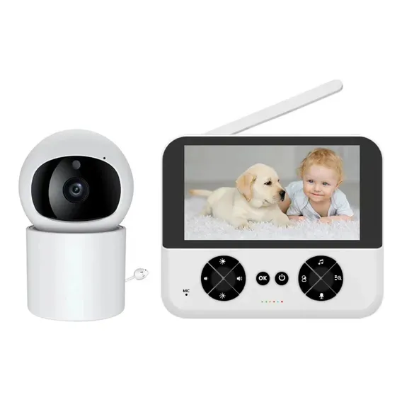Babá eletrônica Babá Eletrônica Baby Monitor com câmera -branco Foto 1