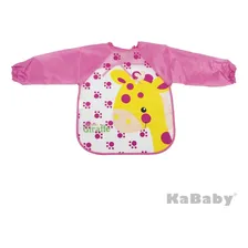 Babador Avental Manga Longa Infantil Bebê Impermeável Menina Foto mini 3