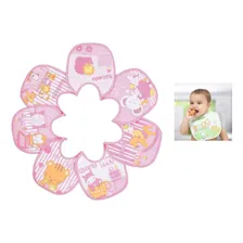 Babador Bebe Forrado Pvc Semaninha Menina Kit 7 Und Algodão Cor Rosa Animais Tamanho 20cmx19cm Foto mini 1