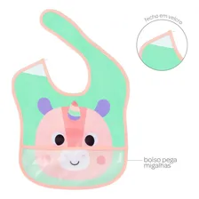 Babador Com Bolso Impermeável Bubazoo Unicórnio - Buba Unicórnio Bubazoo Foto mini  2