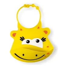 Babador Para Bebe Girafa De Silicone Silybib Multikids Baby Cor Girafa BB043 Animais Foto mini 1
