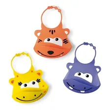 Babador Para Bebe Girafa De Silicone Silybib Multikids Baby Cor Girafa BB043 Animais Foto mini 4