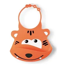 Babador Silicone Silybib Cata E Pega Migalha Baby Multikids Cor Azul Leão Laranja Tamanho Único Foto mini 2