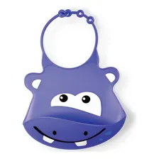 Babador Silicone Silybib Cata E Pega Migalha Baby Multikids Cor Azul Leão Laranja Tamanho Único Foto mini 4