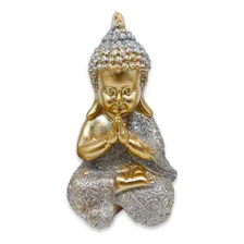 Baby Buda Tailandês Rezando Buda Orando Brilhante 10 Cm Foto mini 1