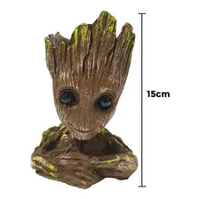 Baby Groot Vaso Decorativo Resina 15 Cm Feliz Foto mini 1