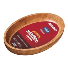 Bacia Oval Gamela Bamboo 33x23 Para Churrasco Petisco Foto mini 3