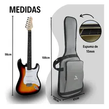 Bag Capa Para Guitarra Sierra Super Luxo Acolchoada Premium Cor Cinza Foto mini 2