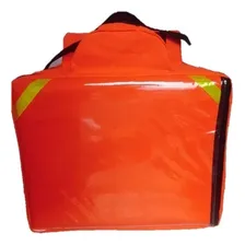 Bag Mochila Com Caixa Térmica Laminada Pizza Laranja Foto  mini 1