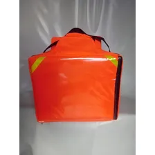 Bag Mochila Com Caixa Térmica Laminada Pizza Laranja Foto mini  2