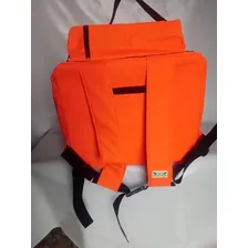Bag Mochila Com Caixa Térmica Laminada Pizza Laranja Foto mini 4