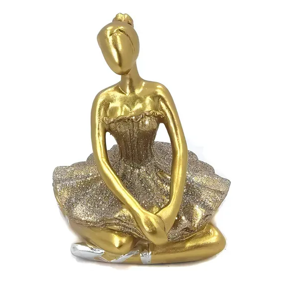 Bailarina Decorativa Resina Estátua Estatueta Linda Balé Dan Cor 4 Foto 1