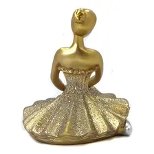 Bailarina Decorativa Resina Estátua Estatueta Linda Balé Dan Cor 4 Foto mini 3