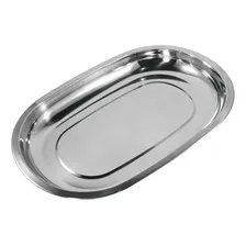 Baixela Travessa Bandeja Servir Restaurante Oval Inox 30 Cm Cor Aço Inox Polido Foto mini 4