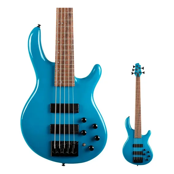 Baixo 5 Cordas Ativo Bartolini Cort C5 Deluxe Cbl Blue Foto 1