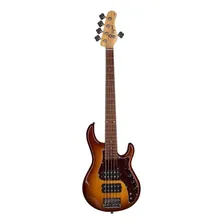 Baixo 5 Cordas Elétrico Tagima Brasil Fusion H2 5 Cordas Para Destro Honeyburst Com Acabamento Envernizado Foto mini 1