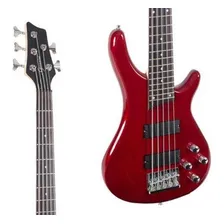 Baixo 5 Cordas Giannini Gb205a Sonicx Metallic Red Foto mini 4