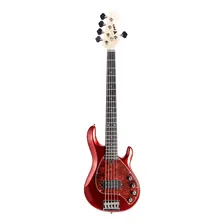 Baixo Phx Five Msr-5 Vermelho 5 Cordas Captador Humbucker Foto mini 3