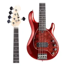 Baixo Phx Five Msr-5 Vermelho 5 Cordas Captador Humbucker Foto mini 1