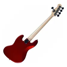 Baixo Shelter Pro Shjb755 Passivo 5 Cordas Jazz Bass Acabamento Do Corpo Brilhante Cor Vermelho Orientação Da Mão Destro Foto mini 2