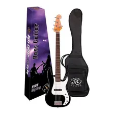 Baixo Sx 5 Cordas Precision Bass Spb62+5 Bk Preto Foto mini 4