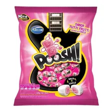 Bala Chiclete Dura Poosh Tutti Frutti 500g Foto mini 1