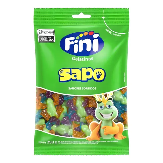 Bala Gelatina Fini Sapos 250g - Kit 3 Pacotes - Atacado Foto 1