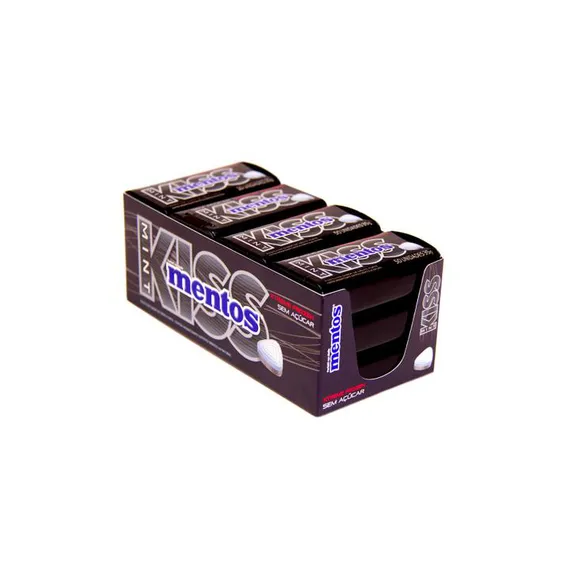 Bala Mentos Kiss Lata Sem Açúcar Menta Forte Foto 1