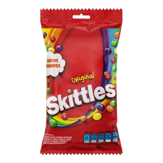 Bala Skittles Original original 95 g Foto 1