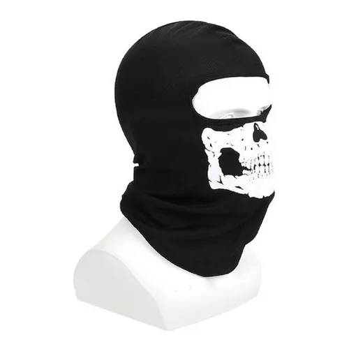 Balaclava Airsoft Caveira Toca Ninja Mascara Paintball Moto Cor Preto Foto 1