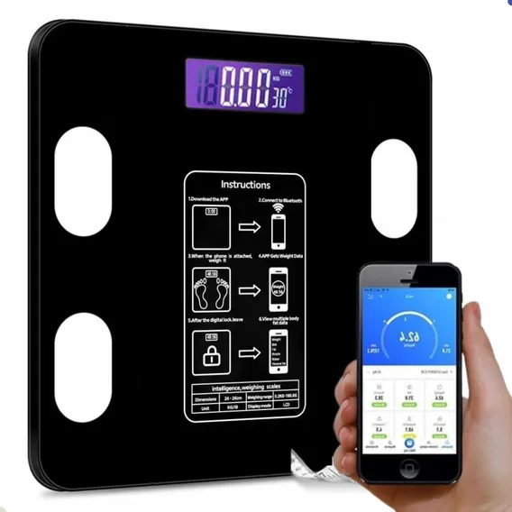 Balança Bioimpedância Balança Digital Corporal Bluetooth Foto 1