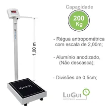 Balança Clinica Médica Digital Até 200kg 100g - W200a Welmy Cor Branco Bivolt Foto mini 2