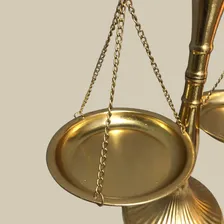 Balança Da Justiça 46,5cm Símbolo Do Direito Dourada Verito Cor Dourado Foto mini  3