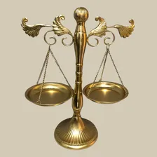 Balança Da Justiça 46,5cm Símbolo Do Direito Dourada Verito Cor Dourado Foto mini  2