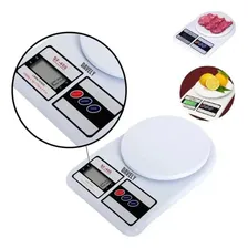 Balança de cozinha digital Balança digital SF-400 pesa até 10kg branco Foto mini  2
