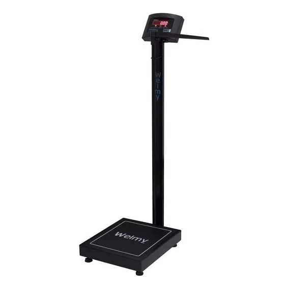 Balança Digital Academia 200kg 50g W200a Preta Welmy Inmetro Cor Preto Bivolt Foto 1