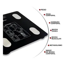 Balança Digital Até 180kg Academia Aplicativo Bluetooth Cor Balança Digital Corporal Bioimpedancia Foto mini 4