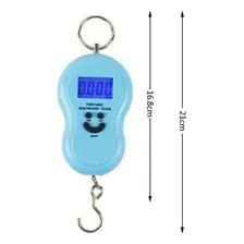 Balança Digital De Mão Mala Bagagem Pesa Até 50kg Portátil Gancho Foto mini 4