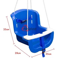 Balanço Balancinho Infantil BebĂȘ Kids Com Cinto + Cordas Cor Azul Foto mini 3