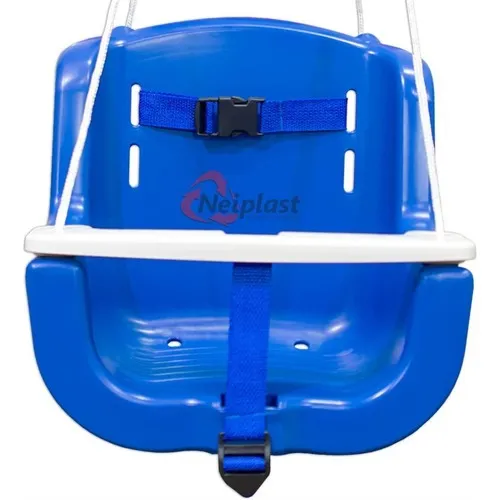 Balanço Balancinho Infantil BebĂȘ Kids Com Cinto + Cordas Cor Azul Foto 1