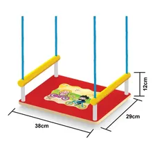 Balanço Infantil Grande Crianças Até 35kg Madeira Mdf Junges Foto mini 2